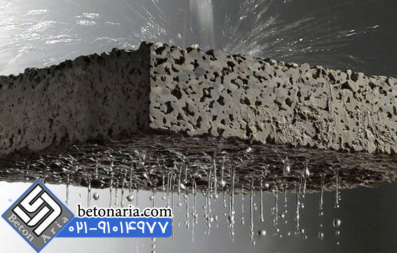 نشانه های نفوذ آب در بتن